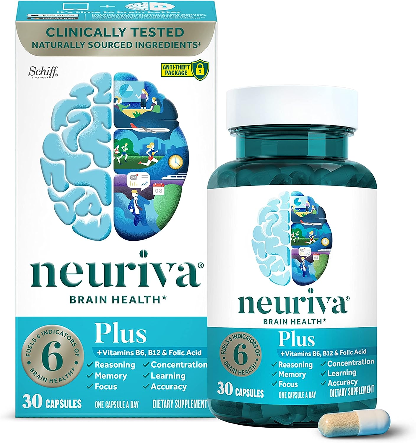 NEURIVA Plus Brain Supplement for Memory and Focus