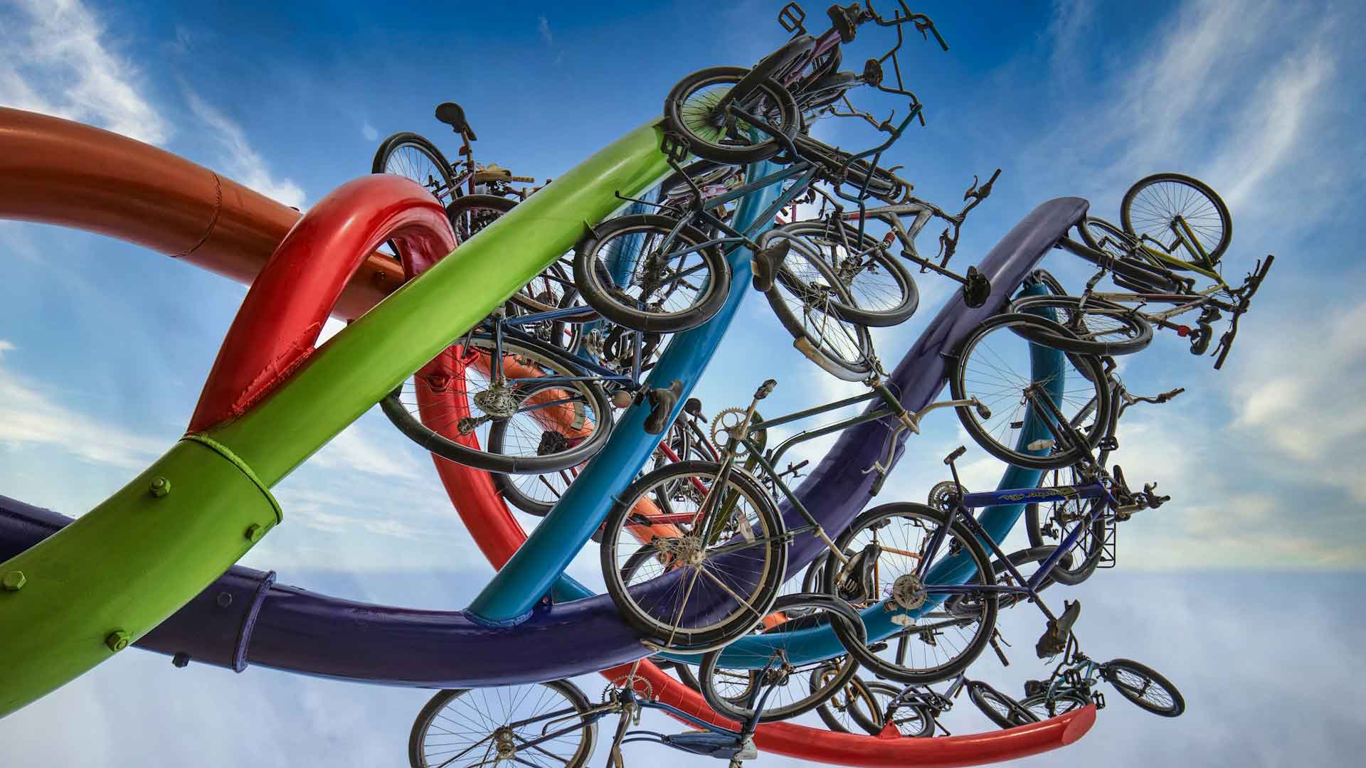A collection of bikes showing a growth mindset psychology.